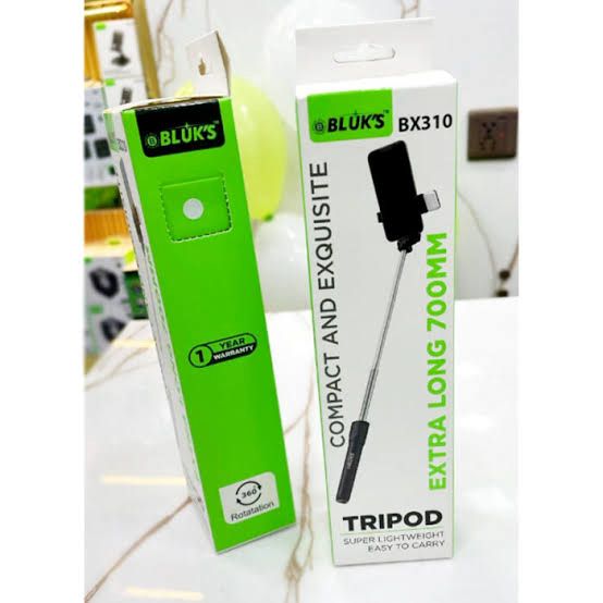 Blux BX-310 Extra Long 700mm Selfie Stick + Tripod Stand