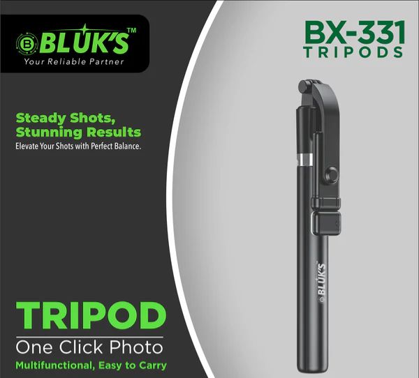 Bluks BX-331 Selfie Stick + Tripod Stand (1.7M)